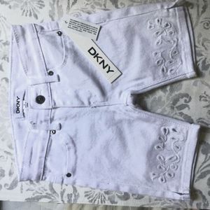 {DKNY} Girls Bermuda Length Denim Shorts